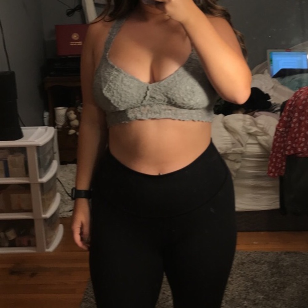 Lace bralette with racerback